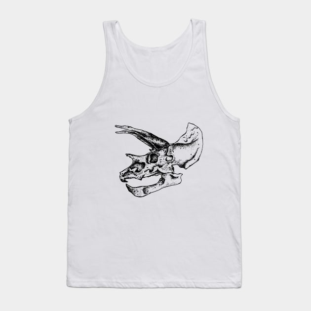 Dinosaur Skull Tank Top by iksill